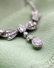 Vintage Platinum 1.1 Carat Diamond Bow Necklace