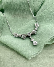 Vintage Platinum 1.1 Carat Diamond Bow Necklace