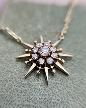 Vintage 2 Carat Old Mine Cut Diamond Brooch Conversion Necklace