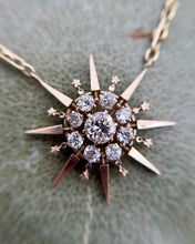 Vintage 2 Carat Old Mine Cut Diamond Brooch Conversion Necklace