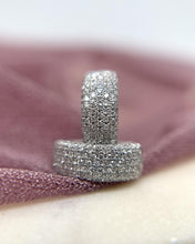 Effy Pave Style Diamond Huggie Earrings 14K White Gold