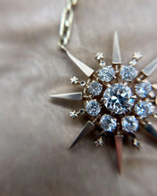 Vintage 2 Carat Old Mine Cut Diamond Brooch Conversion Necklace