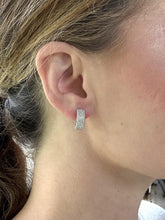 Effy Pave Style Diamond Huggie Earrings 14K White Gold