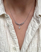 Vintage Platinum 1.1 Carat Diamond Bow Necklace