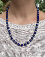 Vintage Lapis & 14K Gold Bead Necklace