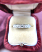 Vintage 1 Carat Old European Cut Diamond Band 14K White Gold