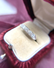 Vintage 1 Carat Old European Cut Diamond Band 14K White Gold