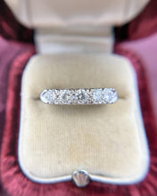 Vintage 1 Carat Old European Cut Diamond Band 14K White Gold