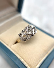 Vintage Two Toned Diamond Cocktail Ring