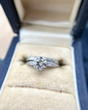 Vintage Platinum Wedding Set 0.95 Carat Old European Cut Diamond