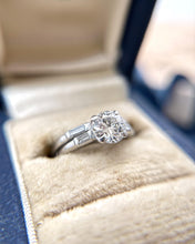 Vintage Platinum Wedding Set 0.95 Carat Old European Cut Diamond