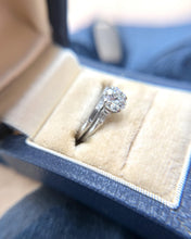 Vintage Platinum Wedding Set 0.95 Carat Old European Cut Diamond