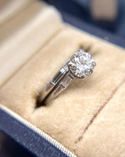 Vintage Platinum Wedding Set 0.95 Carat Old European Cut Diamond