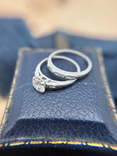Vintage Platinum Wedding Set 0.95 Carat Old European Cut Diamond