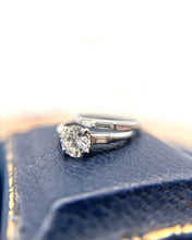 Vintage Platinum Wedding Set 0.95 Carat Old European Cut Diamond