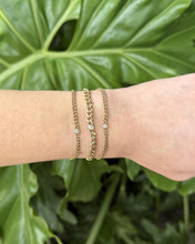 Estate Zoë Chicco Cuban Link Diamond Bracelet 14K Yellow Gold