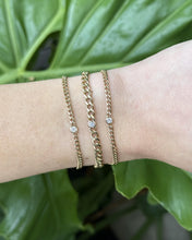 Estate Zoë Chicco Cuban Link Diamond Bracelet 14K Yellow Gold