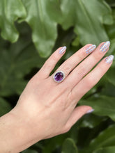 Vintage Amethyst & Diamond Halo Cocktail Ring