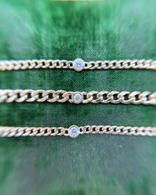 Estate Zoë Chicco Cuban Link Diamond Bracelet 14K Yellow Gold