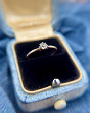 Vintage 9K Rose Gold Old Mine Cut Diamond Ring Size 5