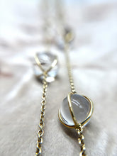 Vintage Crystal Bead Necklace 36 Inches 18K Yellow Gold