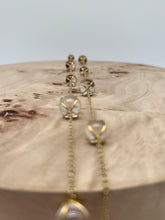 Vintage Crystal Bead Necklace 36 Inches 18K Yellow Gold