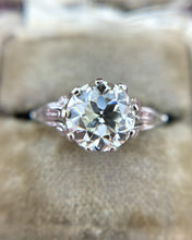Vintage 2.28 Carat Old European Cut Diamond Engagement Ring