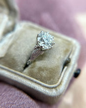 Vintage 2.28 Carat Old European Cut Diamond Engagement Ring