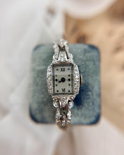 Vintage Platinum Diamond Ladies Wrist Watch