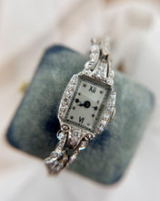 Vintage Platinum Diamond Ladies Wrist Watch