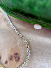Clastic 4.5CTW Diamond Tennis Necklace 14K Yellow Gold