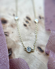 14K Yellow Gold Diamond By The Yard Necklace 1.0 Carats
