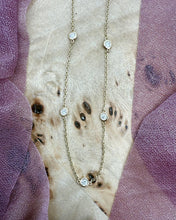 14K Yellow Gold Diamond By The Yard Necklace 1.0 Carats