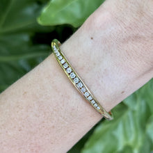 Vintage Diamond Bangle Bracelet 14K Yellow Gold