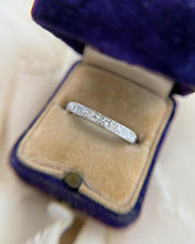 Vintage Art Deco Old European Cut Diamond Eternity Platinum Band Size 6.25