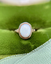 Vintage White Opal Cocktail Ring 10K Rose Gold