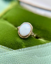 Vintage White Opal Cocktail Ring 10K Rose Gold