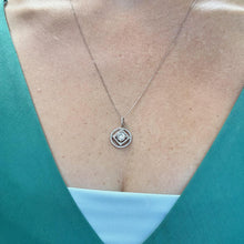 Vintage 1.3 Carat Diamond Necklace 14K White Gold