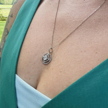 Vintage 1.3 Carat Diamond Necklace 14K White Gold