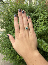 Retro Emerald & Diamond Cocktail Ring 14K Yellow Gold
