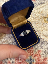 Platinum Vintage Sapphire Solitaire Engagement Ring