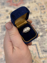 Art Deco Three Dainty Stone Cocktail Ring 18K White Gold