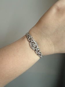 Art Deco Platinum 2.8 Carat Diamond Bracelet