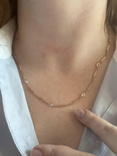 Vintage Yellow Gold Diamond By The Yard Necklace 1.37 Carats