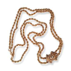 14K VICTORIAN SLIDE LINK PENDANT NECKLACE