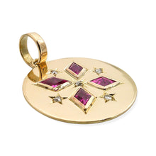 RETRO RUBY AND DIAMOND PENDANT