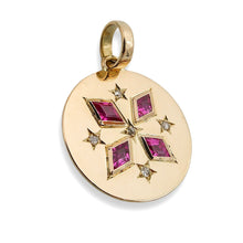 RETRO RUBY AND DIAMOND PENDANT
