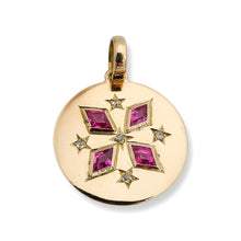 RETRO RUBY AND DIAMOND PENDANT
