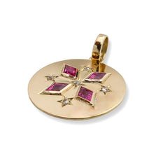 RETRO RUBY AND DIAMOND PENDANT