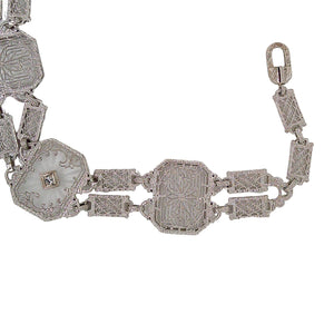 ART DECO CAMPHOR FILIGREE BRACELET